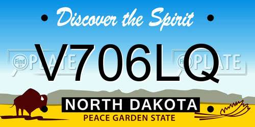 V706LQ North Dakota License Plate