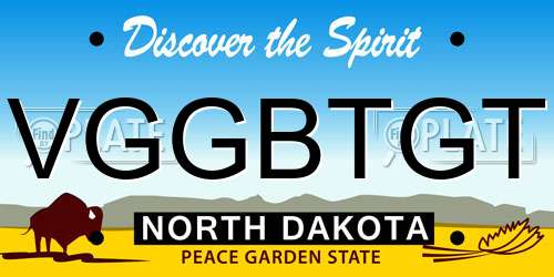 VGGBTGT North Dakota License Plate