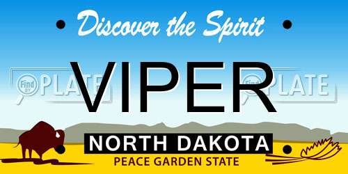 VIPER North Dakota License Plate