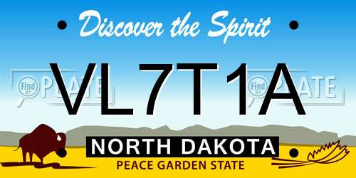 VL7T1A North Dakota License Plate