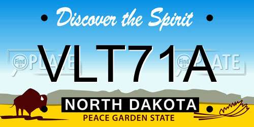 VLT71A North Dakota License Plate