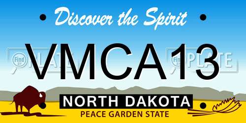 VMCA13 North Dakota License Plate