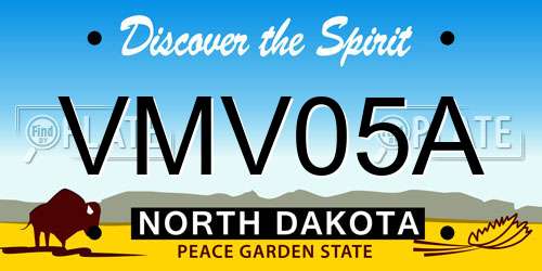 VMV05A North Dakota License Plate