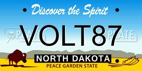 VOLT87 North Dakota License Plate