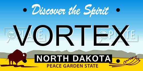 VORTEX North Dakota License Plate