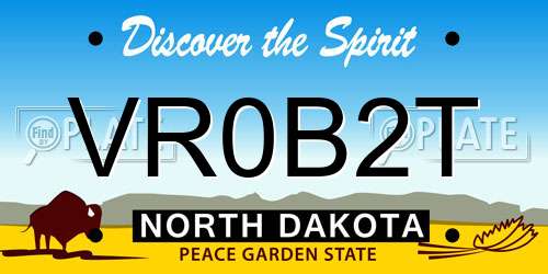 VR0B2T North Dakota License Plate