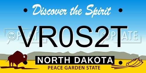 VR0S2T North Dakota License Plate
