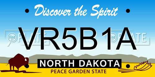 VR5B1A North Dakota License Plate