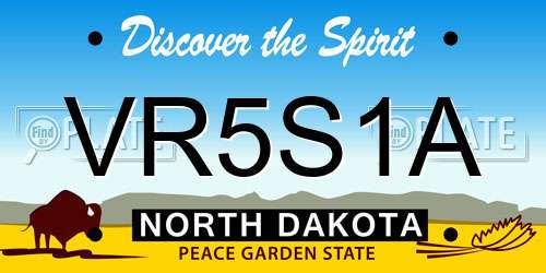 VR5S1A North Dakota License Plate