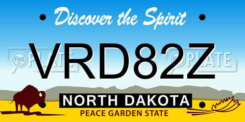 VRD82Z North Dakota License Plate
