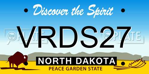 VRDS27 North Dakota License Plate