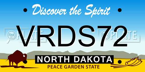 VRDS72 North Dakota License Plate