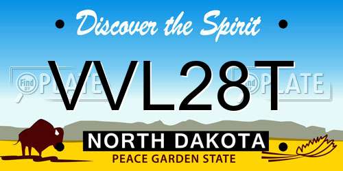 VVL28T North Dakota License Plate