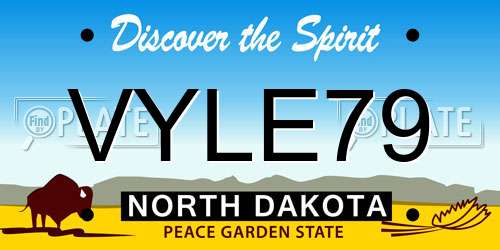 VYLE79 North Dakota License Plate