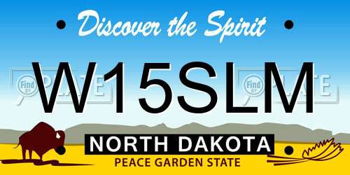 W15SLM North Dakota License Plate