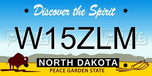 W15ZLM North Dakota License Plate
