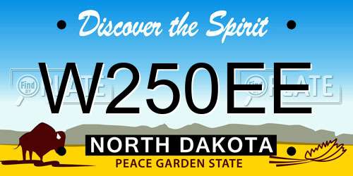W250EE North Dakota License Plate