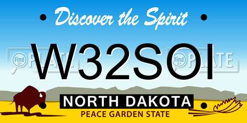 W32SOI North Dakota License Plate