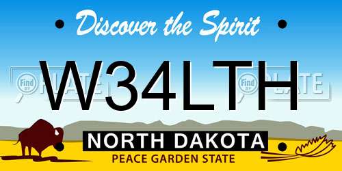 W34LTH North Dakota License Plate