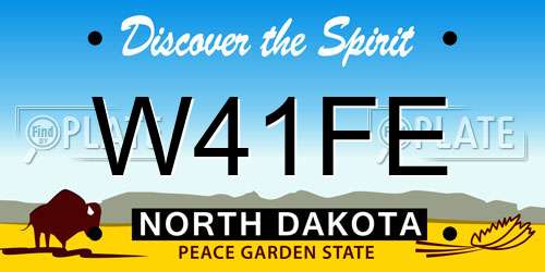 W41FE North Dakota License Plate