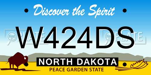 W424DS North Dakota License Plate