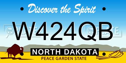 W424QB North Dakota License Plate
