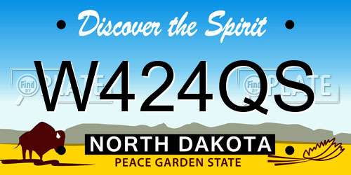 W424QS North Dakota License Plate
