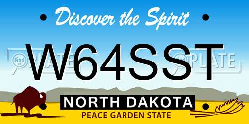 W64SST North Dakota License Plate