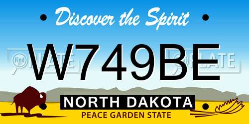 W749BE North Dakota License Plate