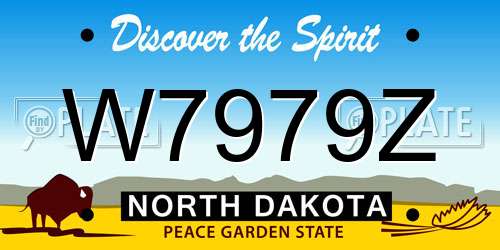 W7979Z North Dakota License Plate