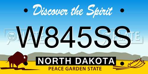 W845SS North Dakota License Plate