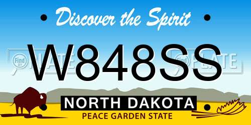 W848SS North Dakota License Plate