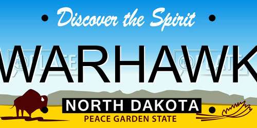 WARHAWK North Dakota License Plate