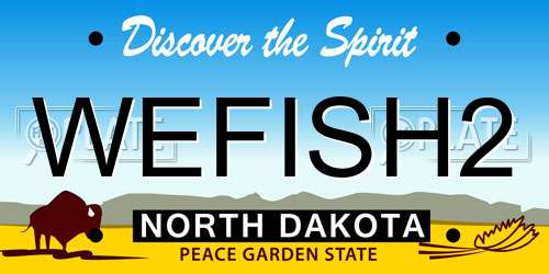 WEFISH2 North Dakota License Plate