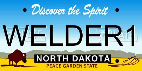 WELDER1 North Dakota License Plate