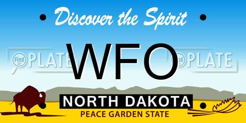 WFO North Dakota License Plate