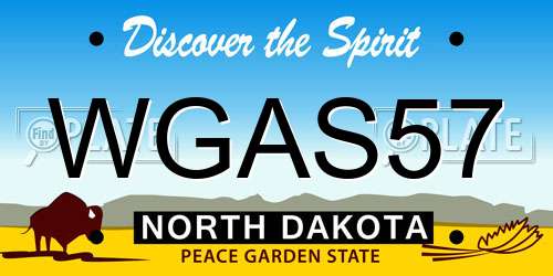 WGAS57 North Dakota License Plate