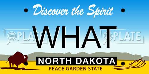WHAT North Dakota License Plate