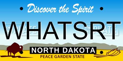 WHATSRT North Dakota License Plate