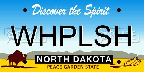 WHPLSH North Dakota License Plate