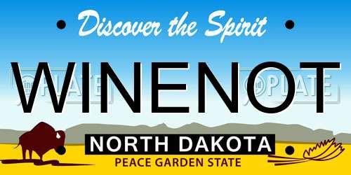 WINENOT North Dakota License Plate