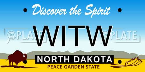 WITW North Dakota License Plate