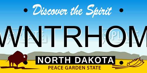 WNTRHOM North Dakota License Plate