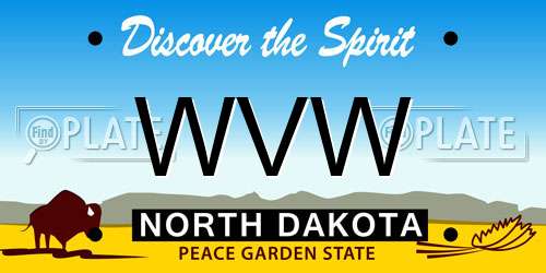 WVW North Dakota License Plate
