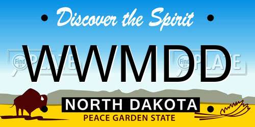 WWMDD North Dakota License Plate