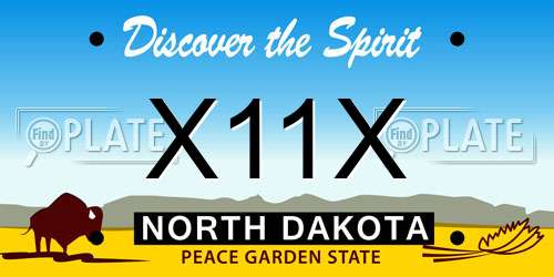 X11X North Dakota License Plate