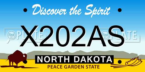 X202AS North Dakota License Plate