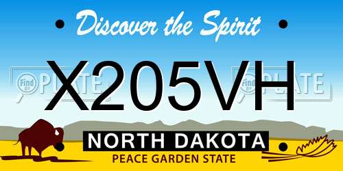 X205VH North Dakota License Plate