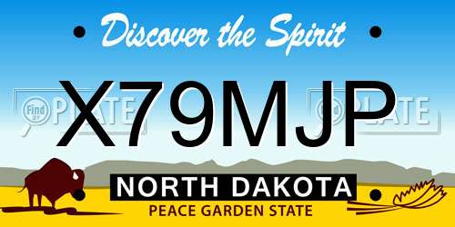 X79MJP North Dakota License Plate