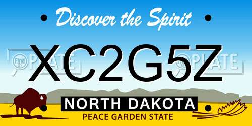 XC2G5Z North Dakota License Plate
